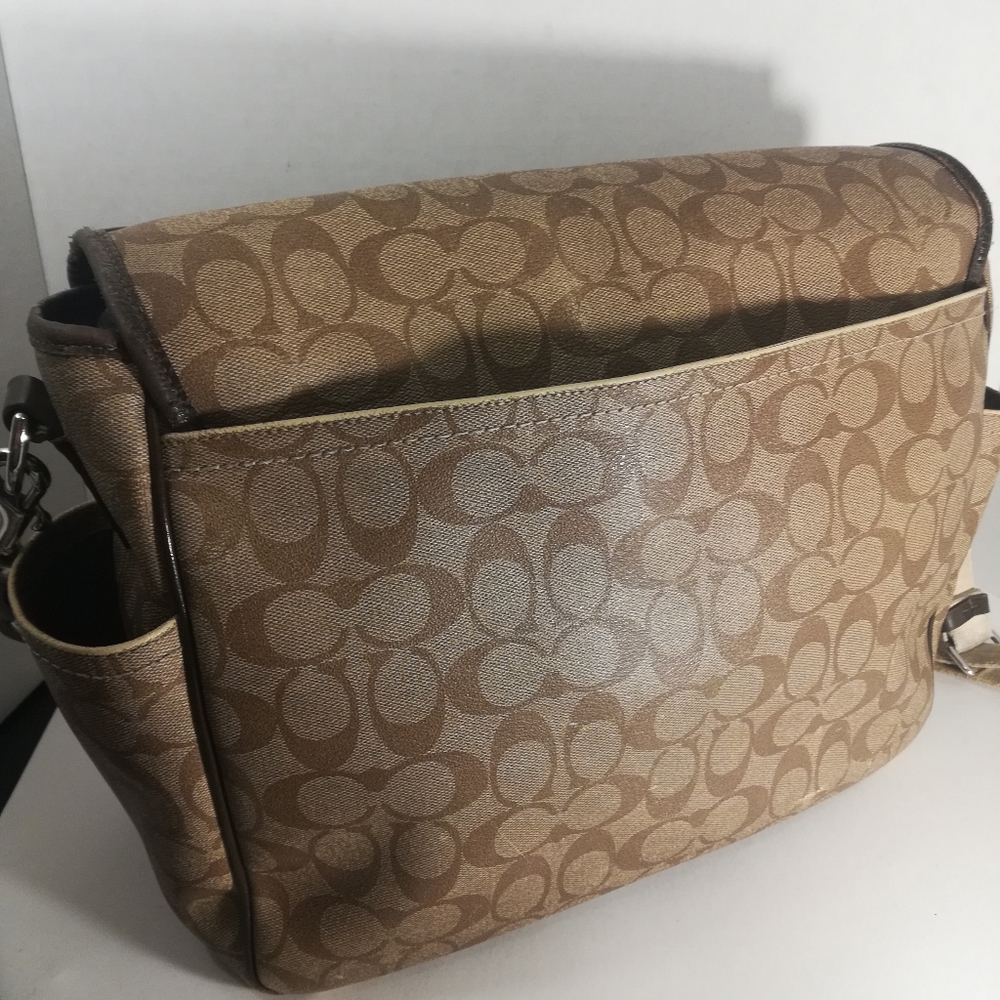 Brown and tan Coach messenger bag - Picture 2 of 8